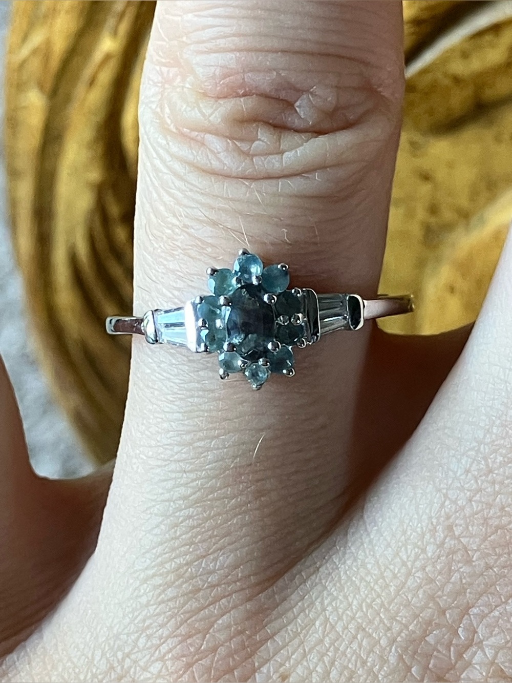 Natural Alexandrite Sterling Silver Ring Size 8